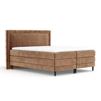BOXSPRINGBETT Rimini Kupfer 200/200 cm mit Matratze und Topper - Schwarz/Kupferfarben, Holz/Holzwerkstoff (200/200cm) - Maison de Reve