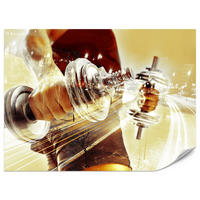 FOTOTAPETE für Jugendzimmer Sportler Mann Stadt Nacht Straße 450x315 - Gelb/Beige, Papier (450/315cm) - Muralo