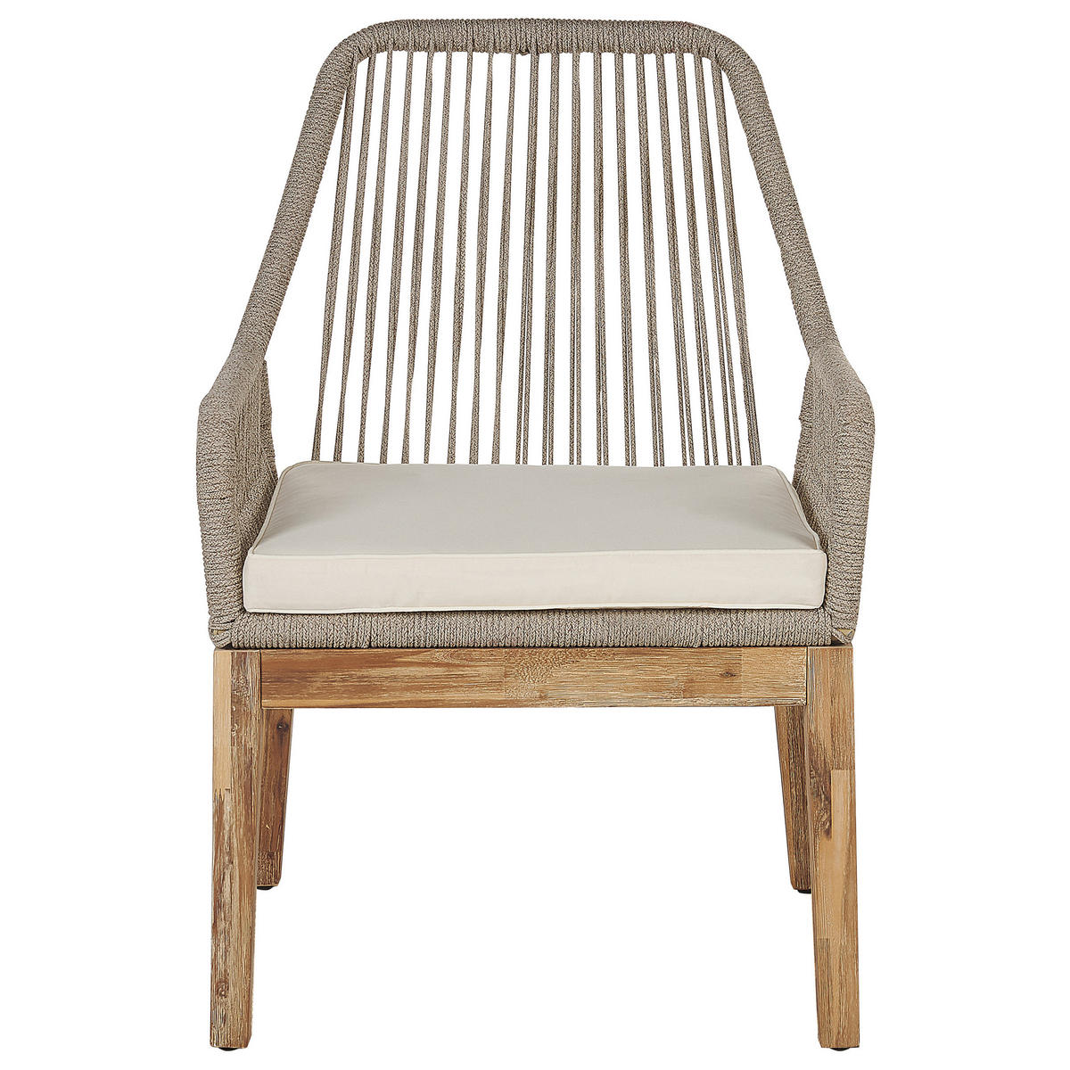 GARTENMÖBEL-SET 6-Sitzer Grau Oristano - Hellbraun/Beige, Stein - Beliani