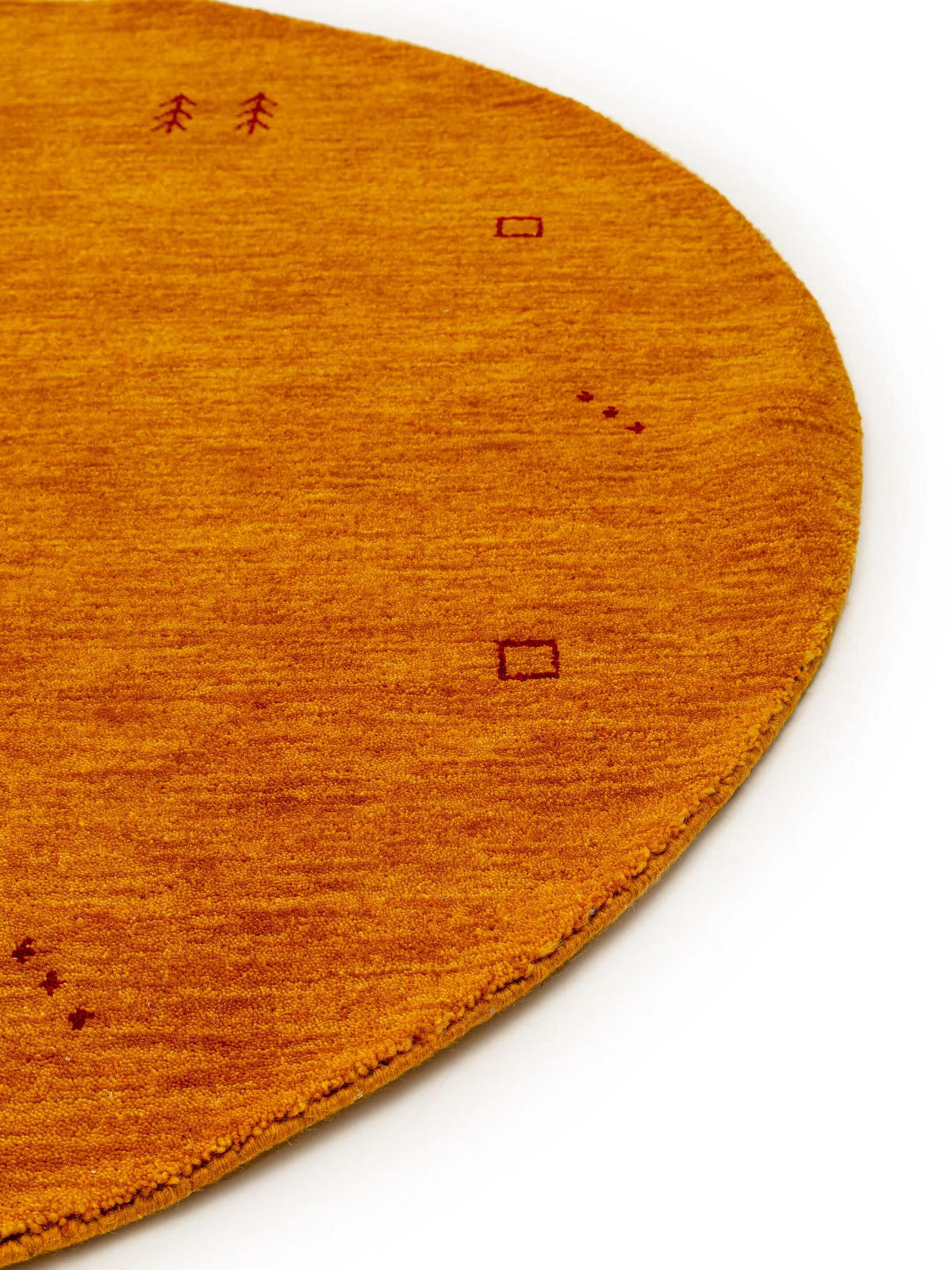 WOLLTEPPICH rund Jamal Gelb ø 200 cm rund - Gelb, Textil (200/200cm) - benuta Nest