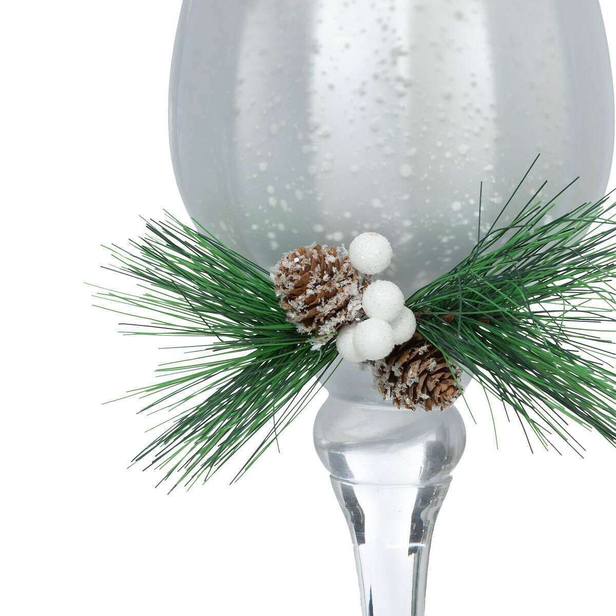 TEELICHTHALTER Glas Weihnachtszweig 3er-Set - Weiß, Glas (13/40cm) - Atmosphera Createur d´interieur