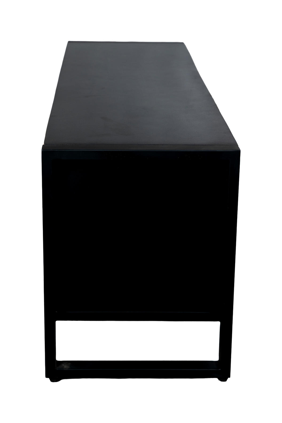 TV-SCHRANK Liv Mangoholz Schwarz Matt 60x47x180cm - Schwarz, Holz (47/60/180cm) - DELUKE