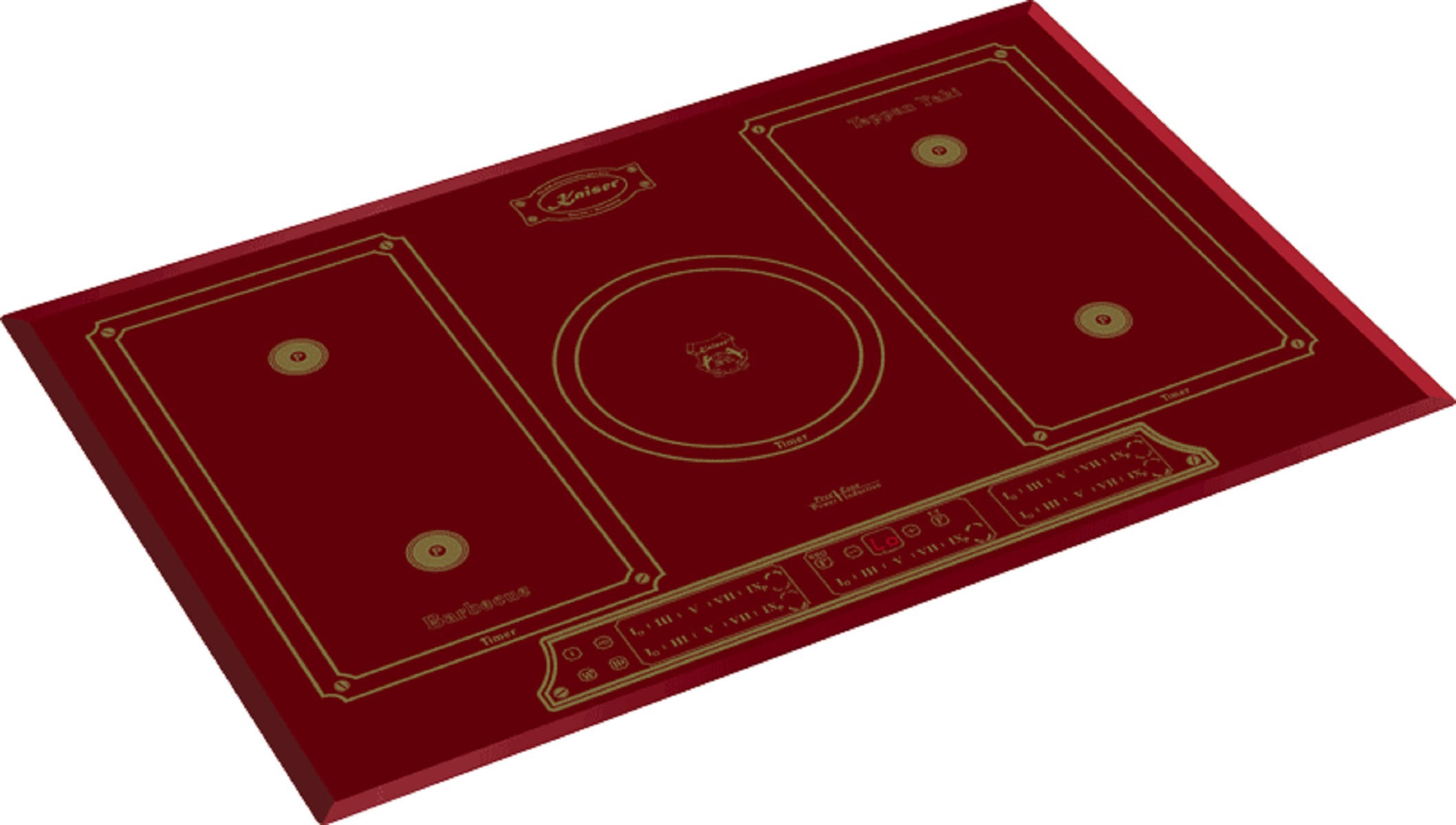 INDUKTIONSKOCHFELD KCT 7797 FI RotEm 77 cm Rot - Rot, Keramik (77/5.5/52cm)