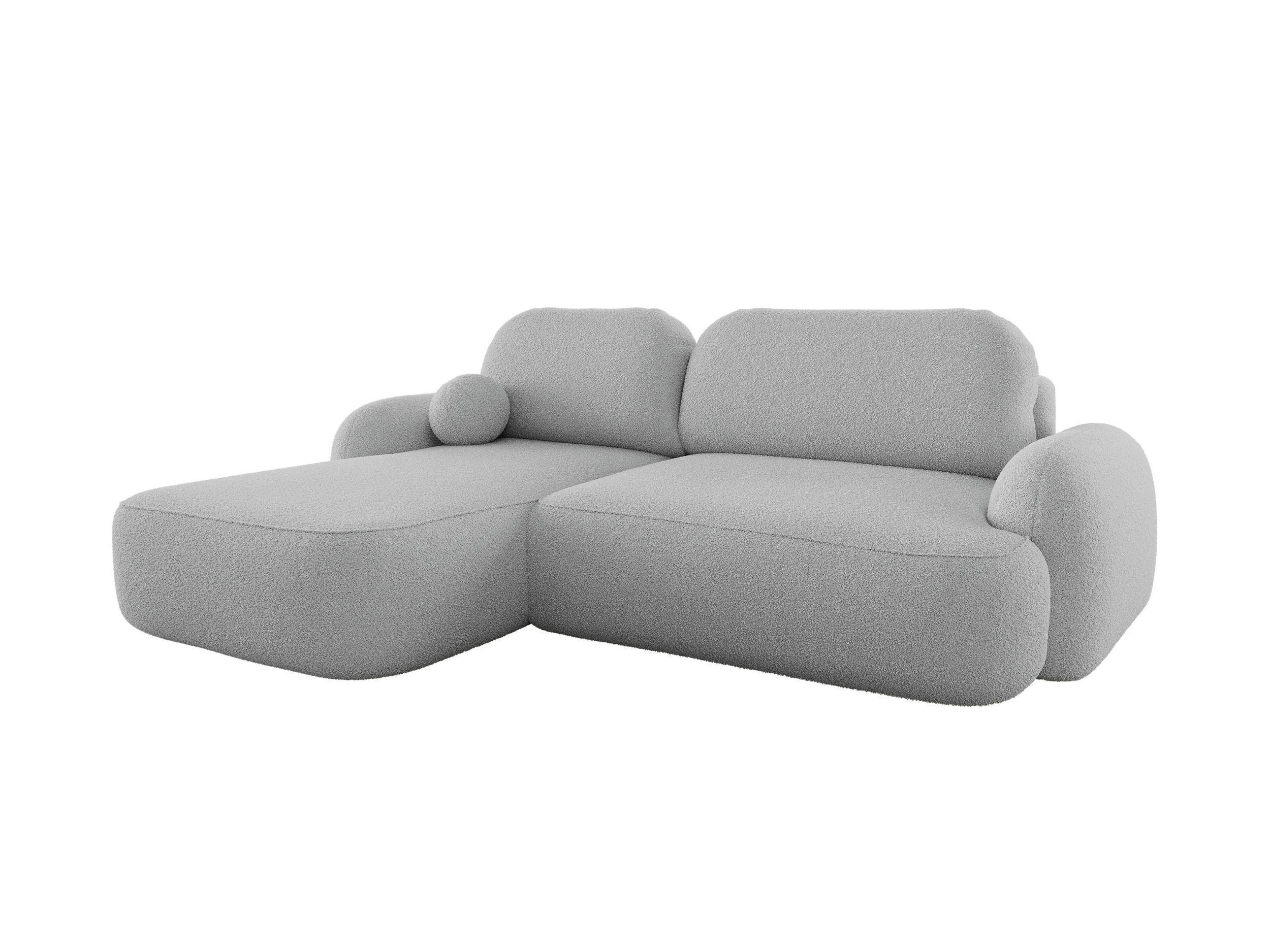 ECKSOFA MOLLY L Links QUELLE 05 mit Schlaffunktion - Grau, Textil (275/175cm) - Bedante