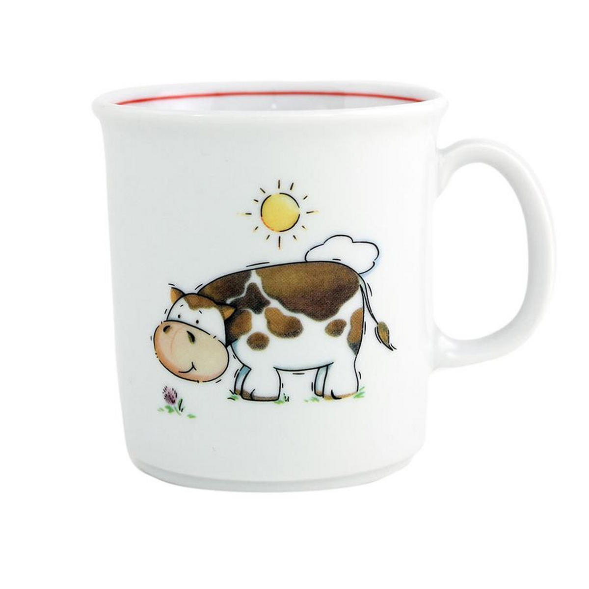 BECHER mit Henkel 0,21 l Kuh - Multicolor, Keramik (7.5/7.5/9.5cm) - Eschenbach