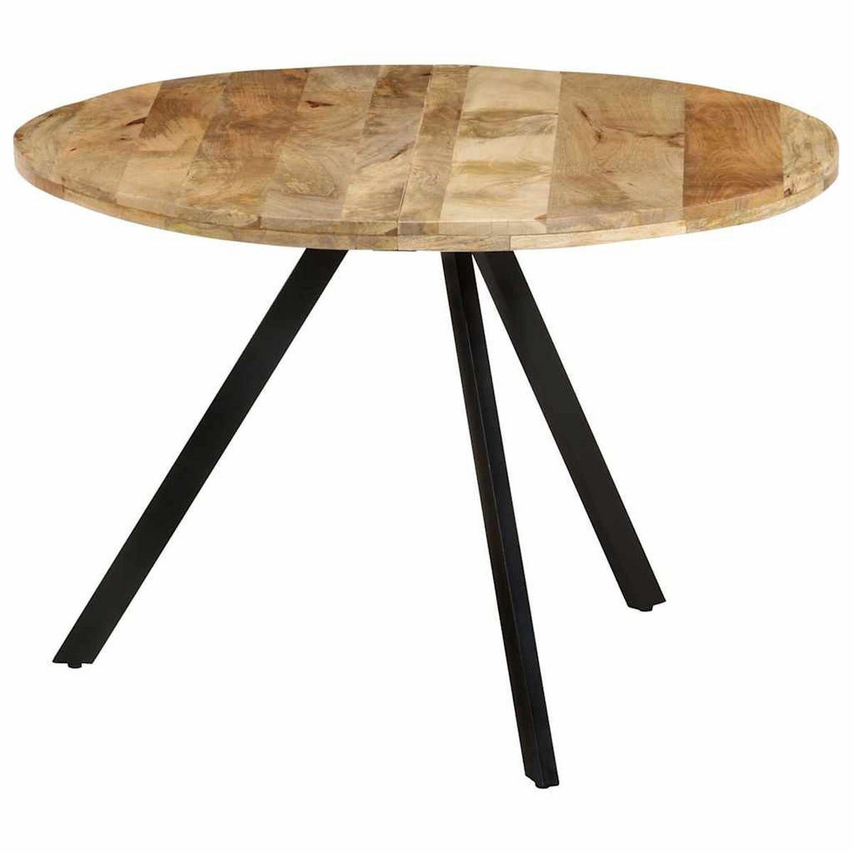 ESSTISCH 110/75 Cm Massivholz Mango - Braun, Holz (110/110/75cm) - vidaXL