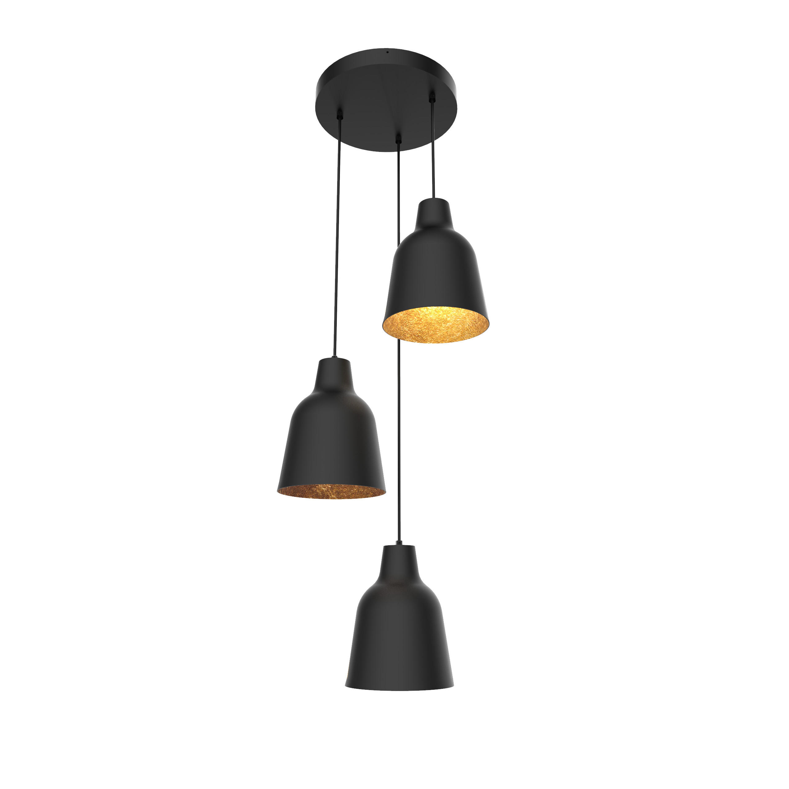 HÄNGELEUCHTE - Goldfarben, Metall (35/35/22cm) - Lumicom