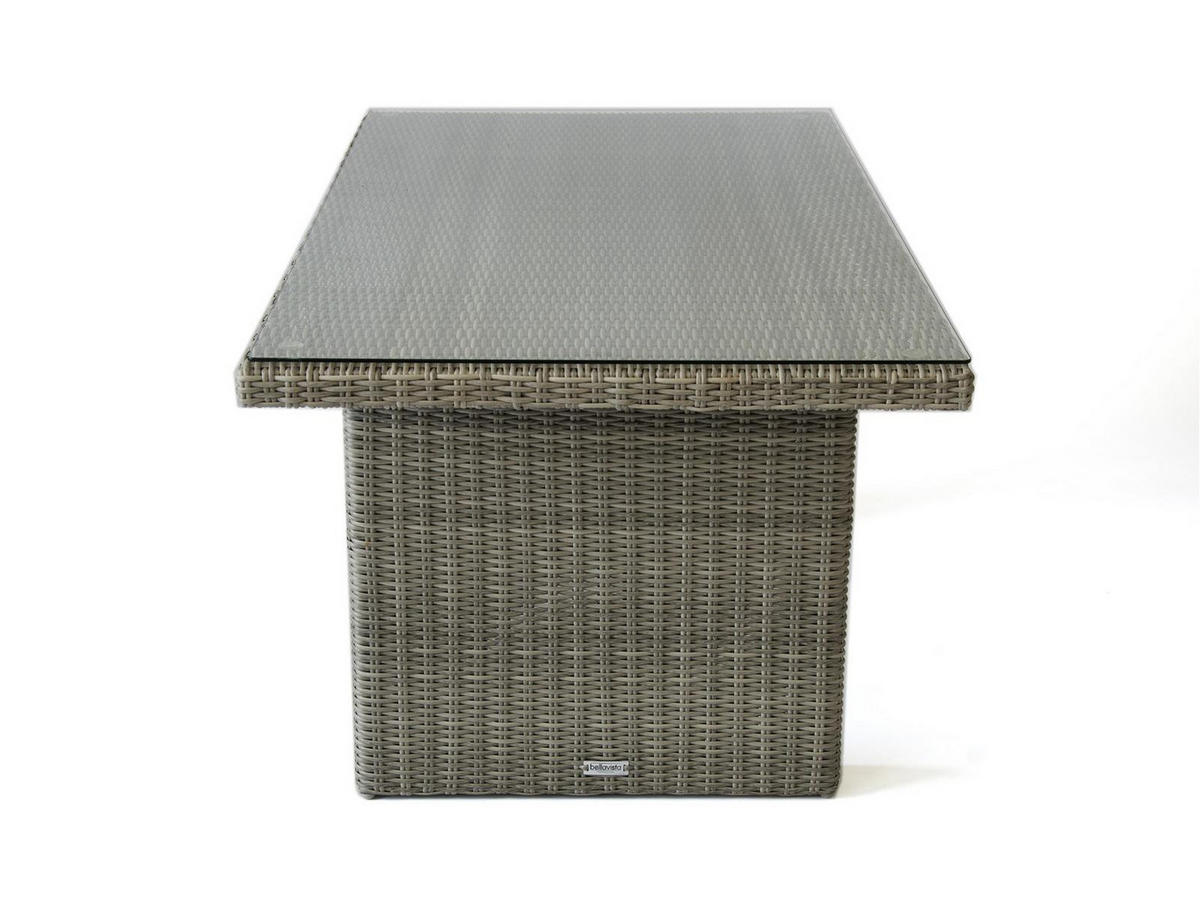DININGLOUNGE-SET Canelli Braun mit Tisch und Hockern für 7 Personen - Braun, Naturmaterialien - bellavista - Home & Garden