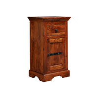 KOMMODE Akazie 48x36x86 nougat lackiert OXFORD #1001 - Dunkelbraun, Holz (48/86/36cm) - Massivmoebel24