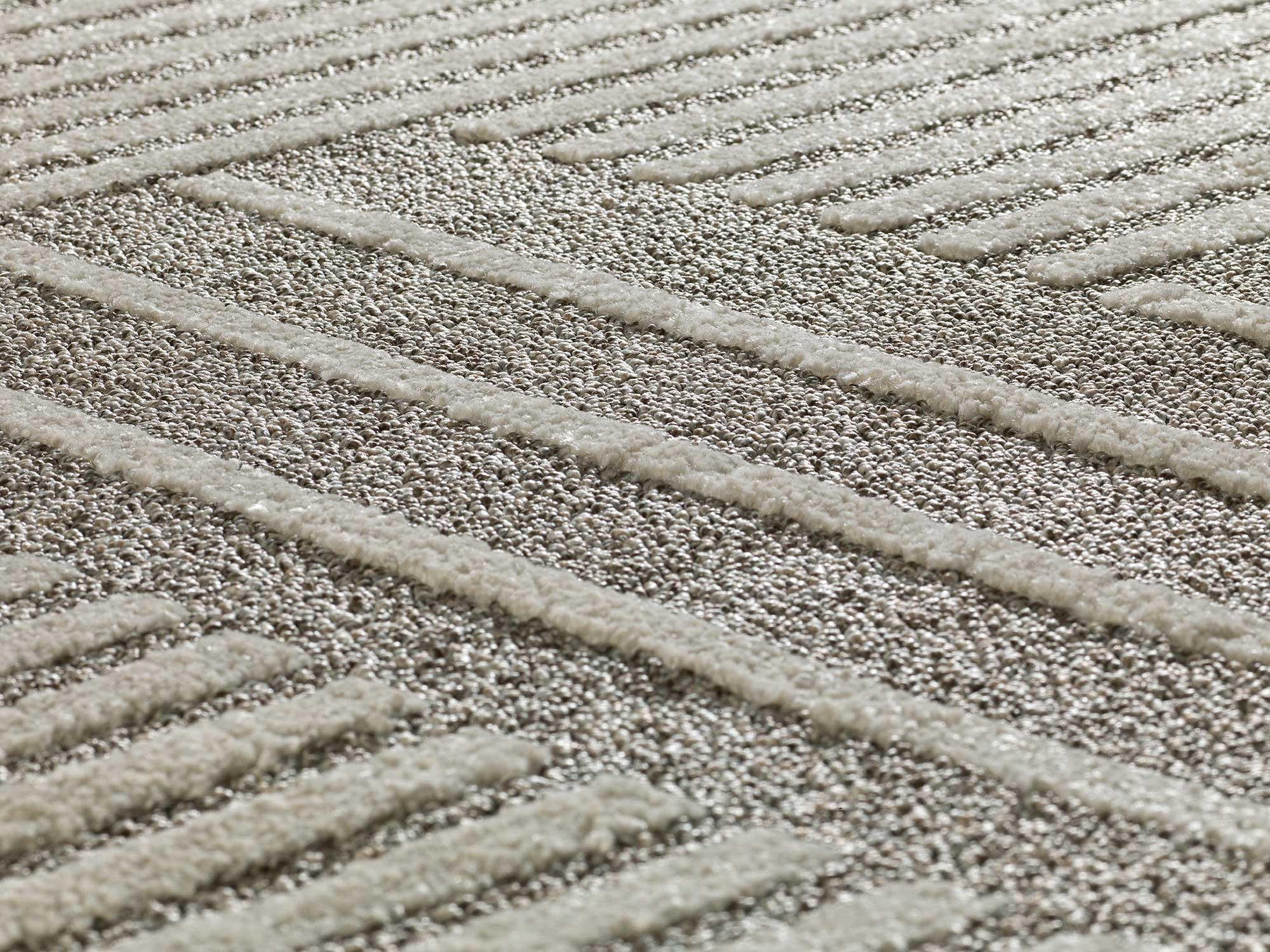WEBTEPPICH Beige Paula 140/200 cm - Beige, Naturmaterialien/Textil (140/200cm) - Atticgo