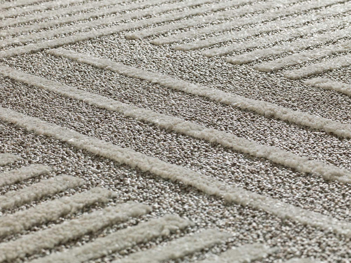 WEBTEPPICH Beige Paula 140/200 cm - Beige, Naturmaterialien/Textil (140/200cm) - Atticgo