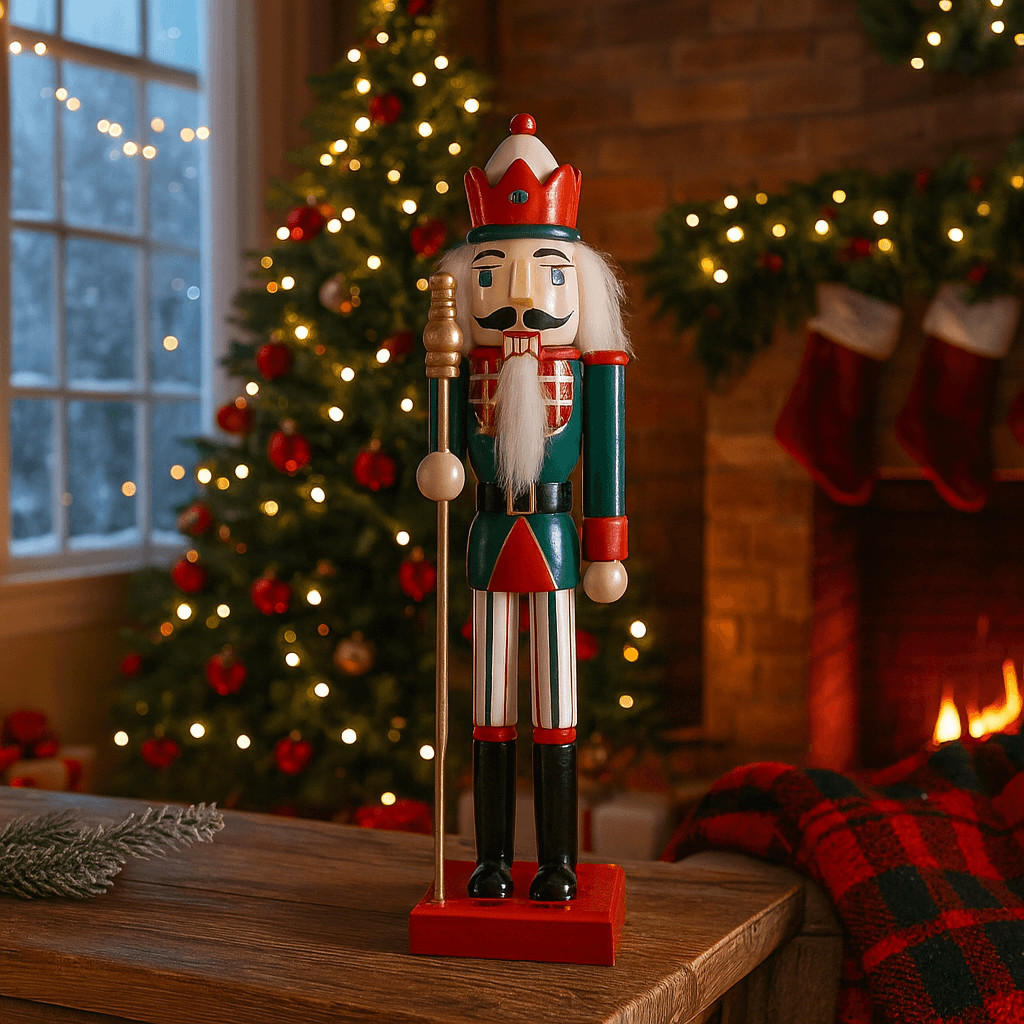 NUSSKNACKER Dekofigur 35 cm - Grün, Holz (8/35/10cm) - Mobili Rebecca