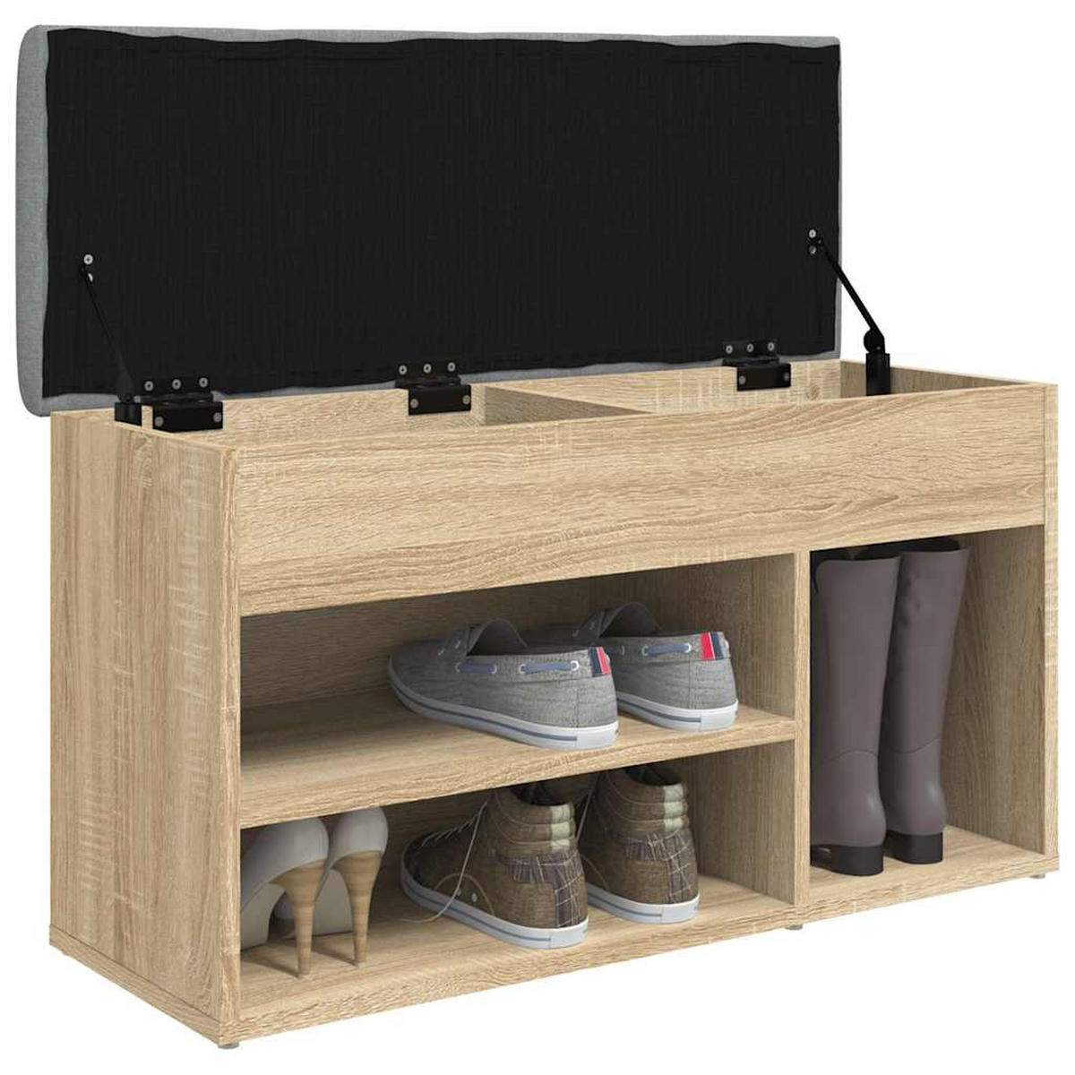SCHUHBANK Sonoma-Eiche 82/32/45,5 Cm Holzwerkstoff - Braun, Holzwerkstoff (32/45.5/82cm) - vidaXL