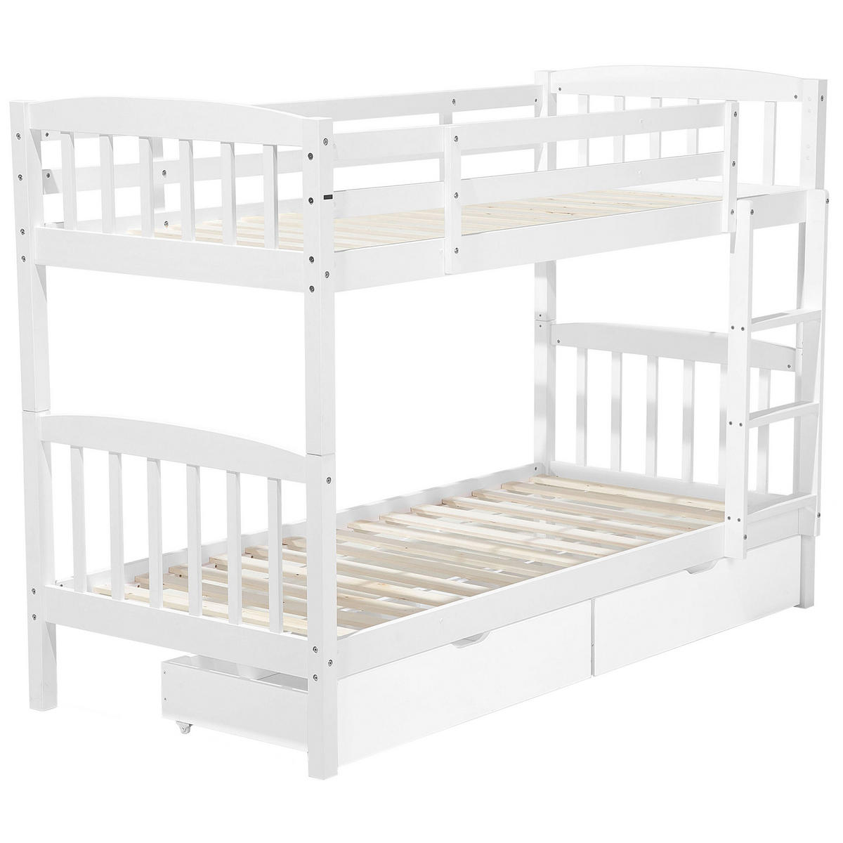 HOCHBETT Weiß 90-200 cm Revin - Weiß, Holz (90/200cm) - Beliani