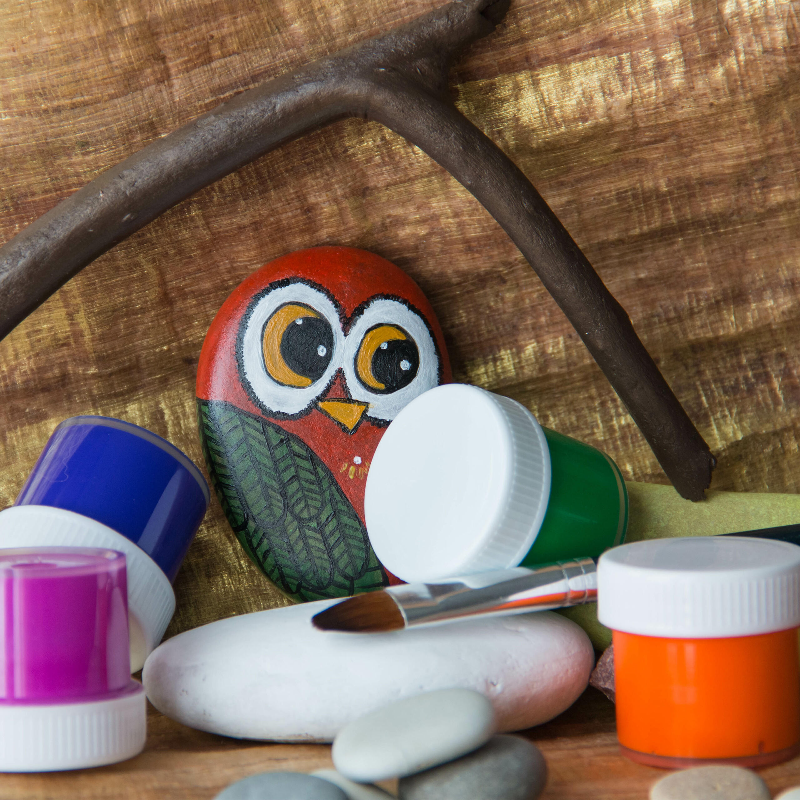 MALSTEINE - Creme, Stein (7/1.5/6.5cm) - Relaxdays