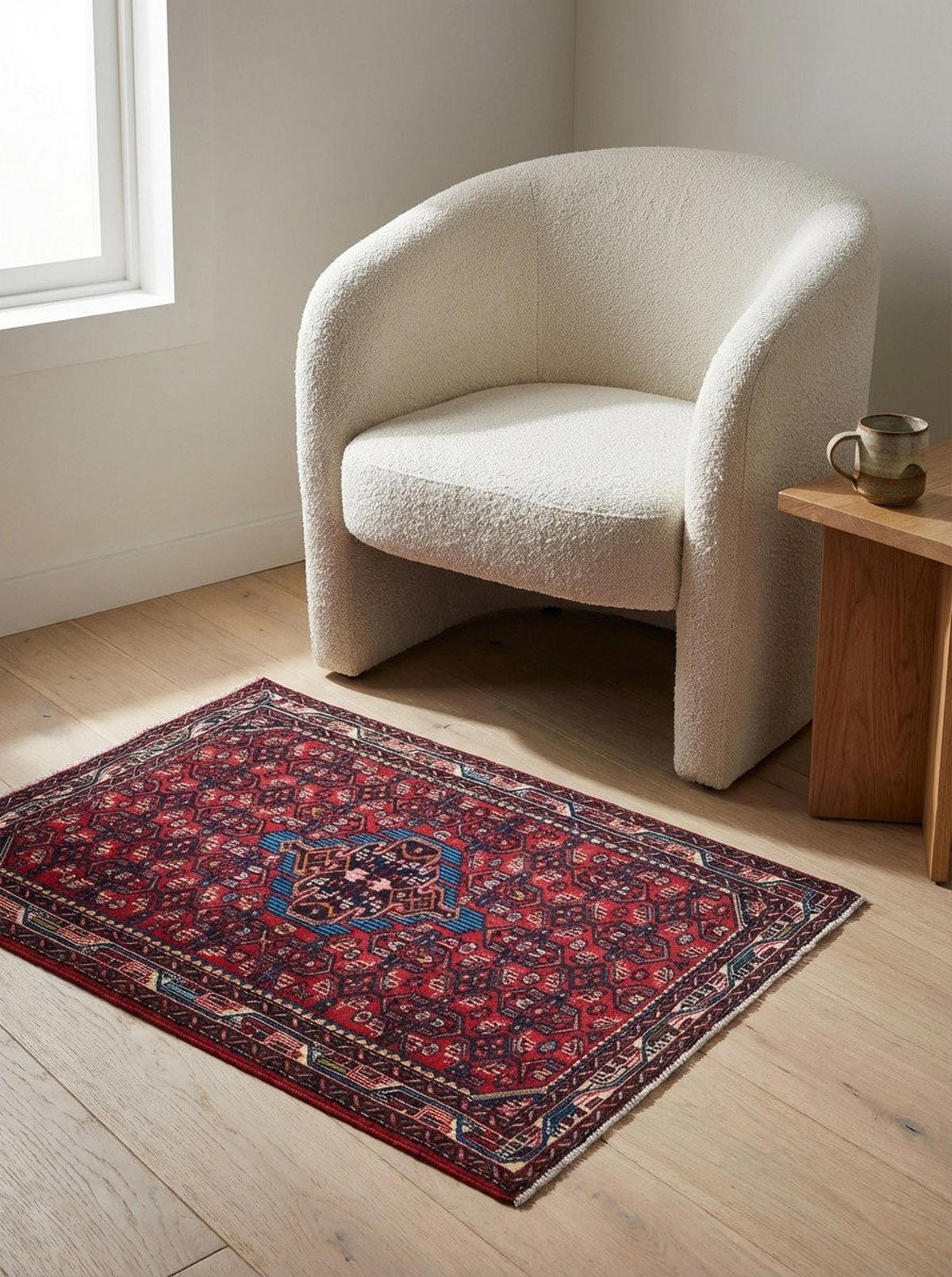 TEPPICH Assadabad Rot 143/108 cm Schurwolle - Rot, Textil (108/143cm) - Looma
