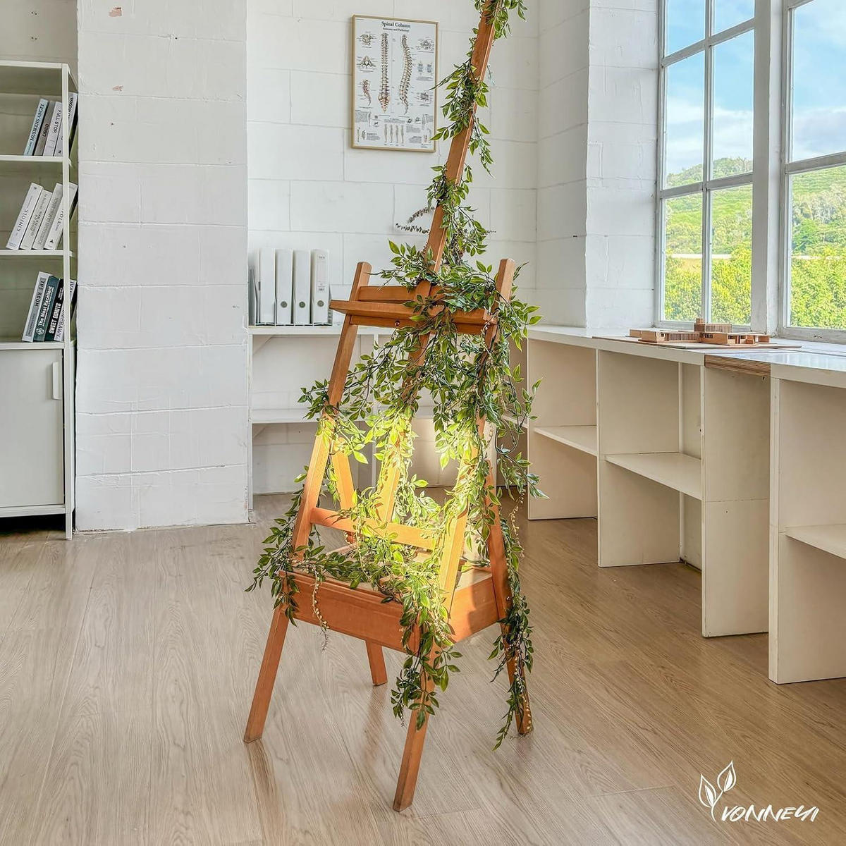 GIRLANDE 6-teiliges Set 1,7 m Kunstpflanze Efeu Grün - Grün, Kunststoff (10cm)