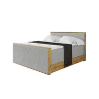 BOXSPRINGBETT LOLLI9 -Z-KING 180x200 - H3/H4 Grau - Grau, Holzwerkstoff (180/200cm) - ALTDECOR