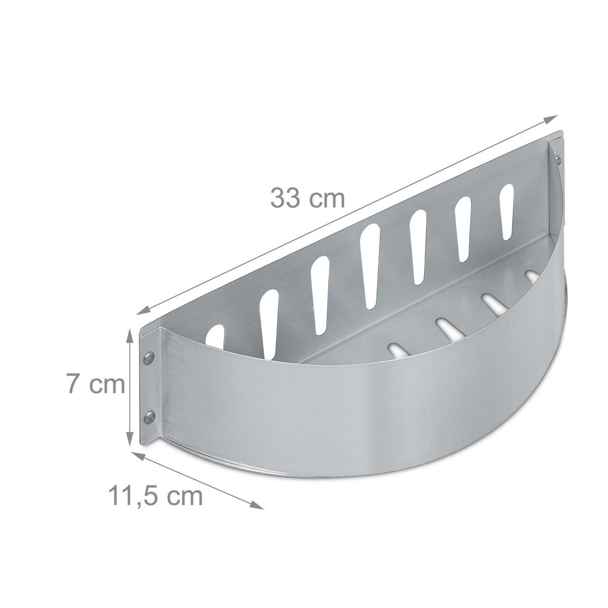 2XKOHLEKORB - Silberfarben, Metall (11.5/33/7cm) - Relaxdays