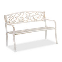 GARTENBANK Vögel - Multicolor, Metall (127/87/57cm) - Relaxdays
