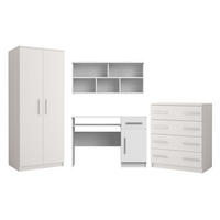 JUGENDZIMMER-SET OLMO 4-teilig Weiß - Weiß, Holzwerkstoff (270/192/50cm) - Deine Möbel 24