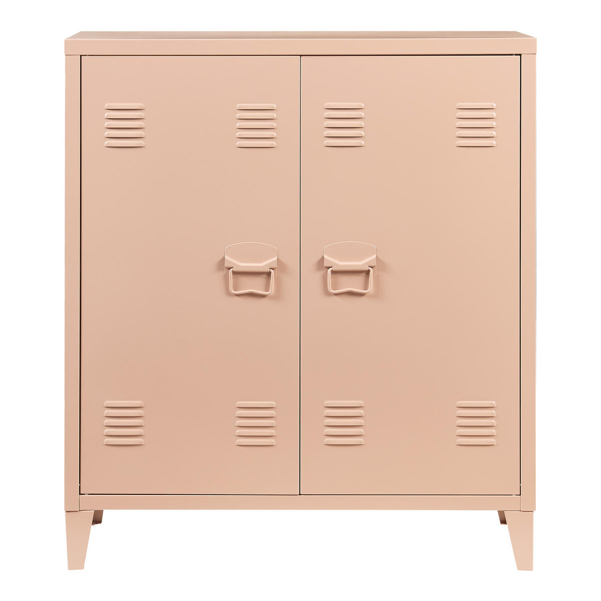 METALLSCHRANK Oripää - Hellbraun, Metall (80/90/33cm) - [en.casa]