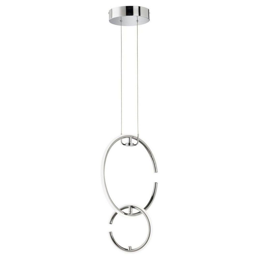 LED HÄNGELEUCHTE Ringe Silber Chrom - Silberfarben, Metall (35/21/230cm) - Wofi
