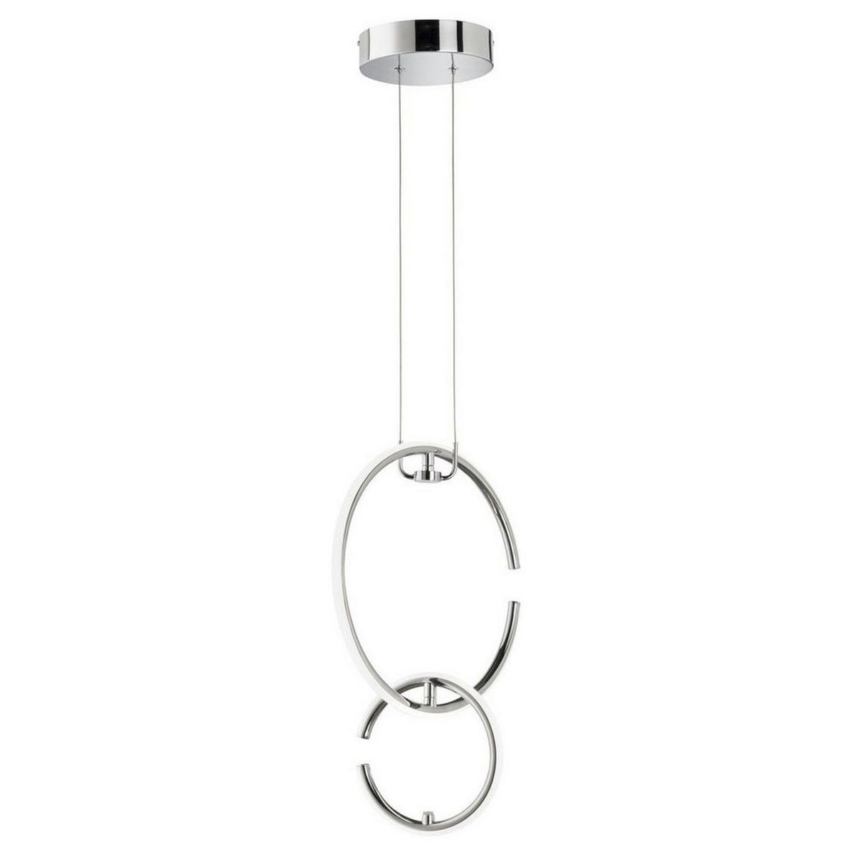 LED HÄNGELEUCHTE Ringe Silber Chrom - Silberfarben, Metall (35/21/230cm) - Wofi