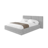 POLSTERBETT mit Bettkasten und Lattenrost, Bett mit Matratze H3/H4 - TEVO 160x200 Grau - Hellgrau, Holzwerkstoff/Textil (160/200cm) - ALTDECOR