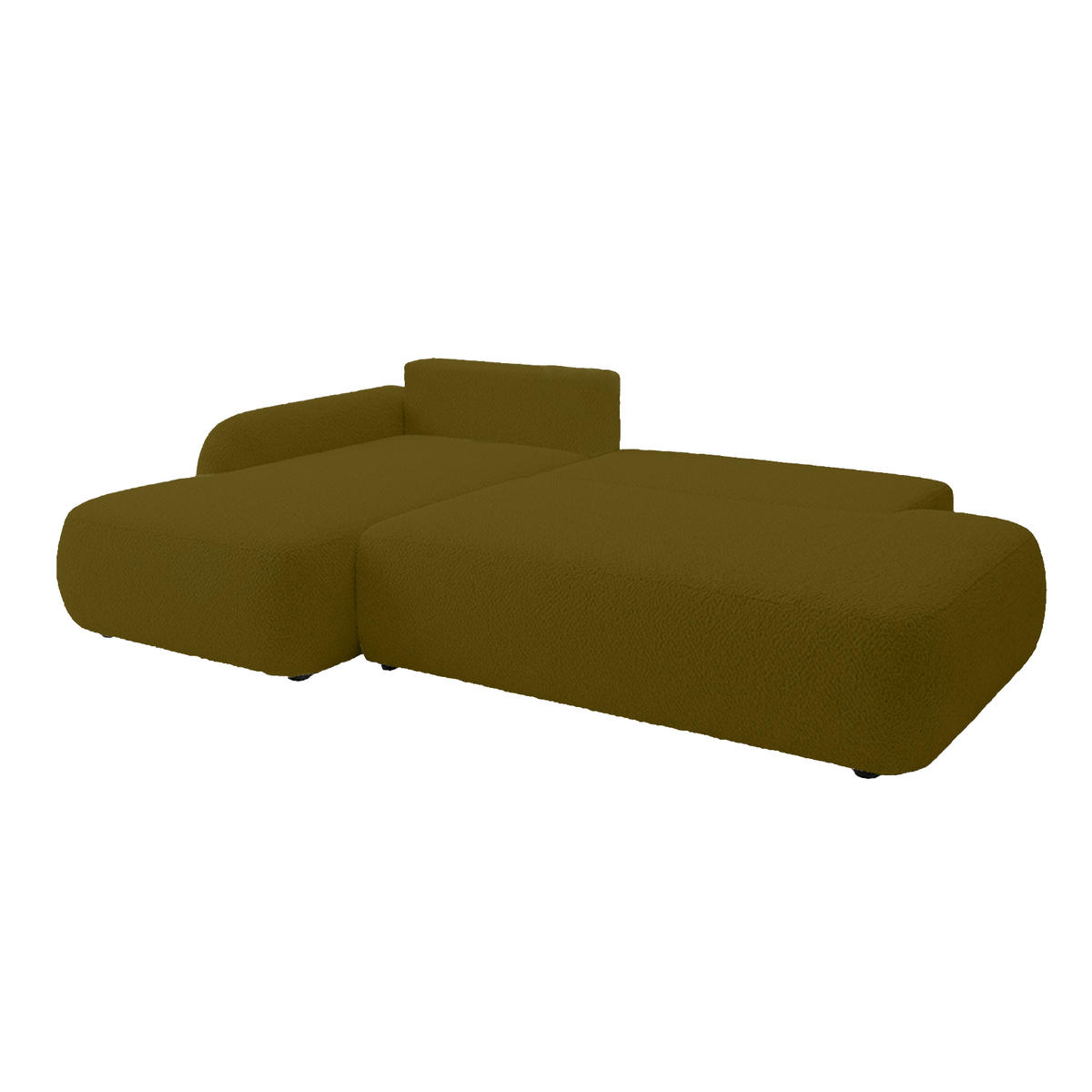 ECKSOFA Munduk I mit Schlaffunktion, Olive - Olivgrün, Textil (302/184cm) - Fedve