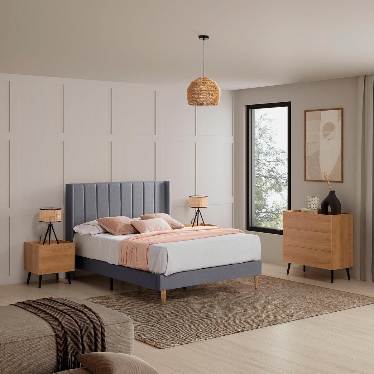 POLSTERBETT 90x190 cm Noelia, Dunkelgrau - Dunkelgrau, Textil (90/190cm) - VS Venta-stock