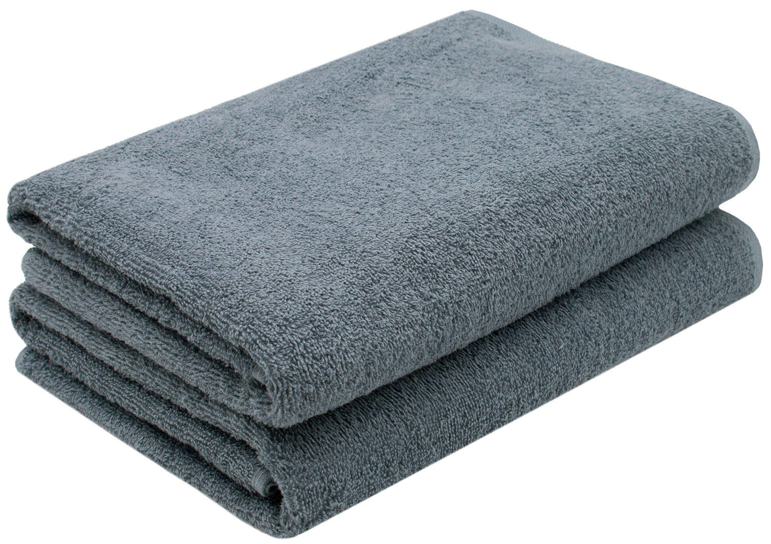 DUSCHTÜCHER, 2er-Set, 70x140 cm, 100% Baumwolle, Grau - Grau, Textil (70/140cm) - Zollner