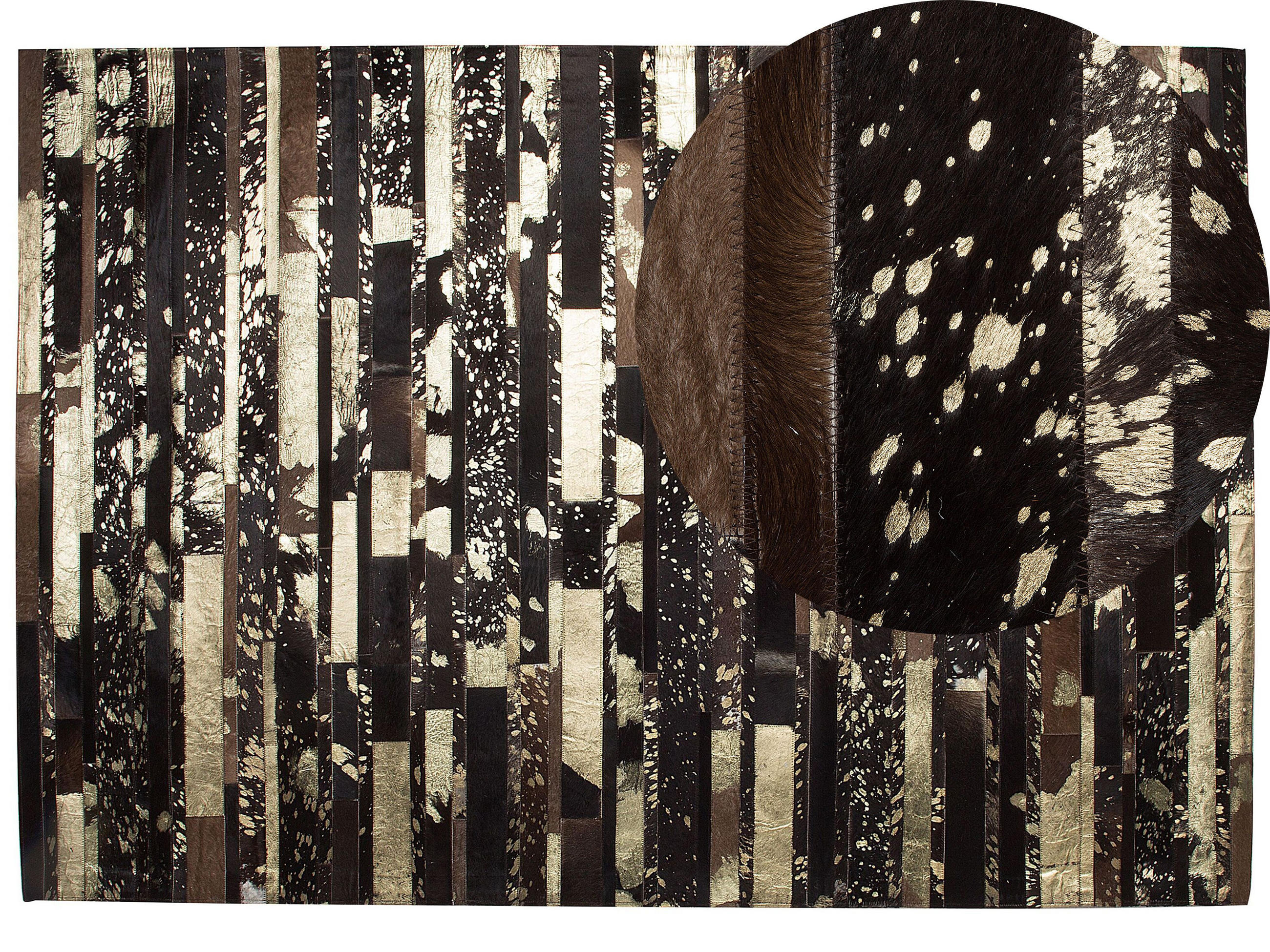 KURZFLOR-TEPPICH Artvin 230/160 cm - Braun, Fell (160/230cm) - Beliani