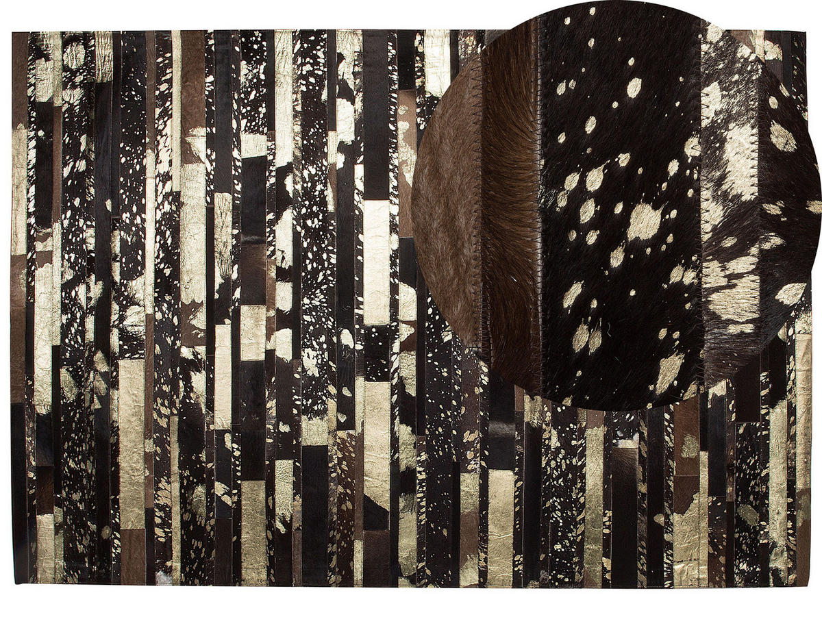 KURZFLOR-TEPPICH Artvin 230/160 cm - Braun, Fell (160/230cm) - Beliani