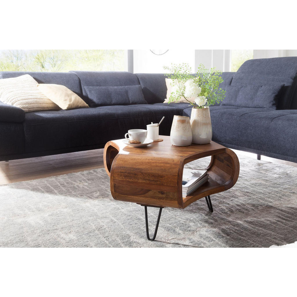 Thumbnail - tinkaro Couchtisch, Sheesham, Holz, 55x38x55 cm, Wohnzimmer, Wohnzimmertische, Couchtische