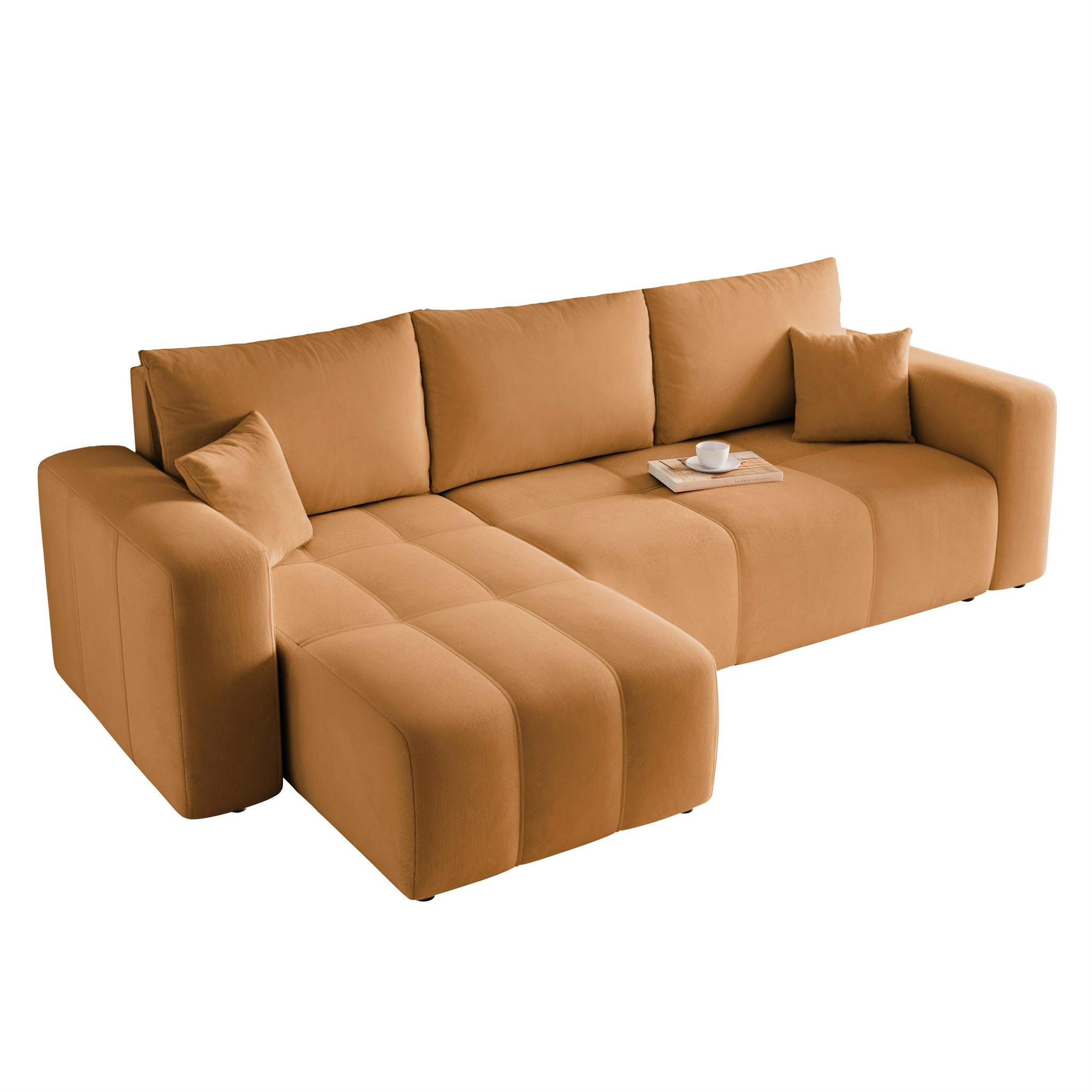 Fun Möbel Ecksofa Orange 248x145 cm