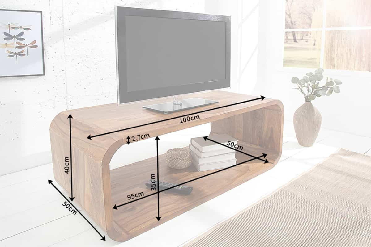 COUCHTISCH CUBUS Sheesham rechteckig Natur 100cm - Braun, Holz (50/100/40cm) - riess-ambiente