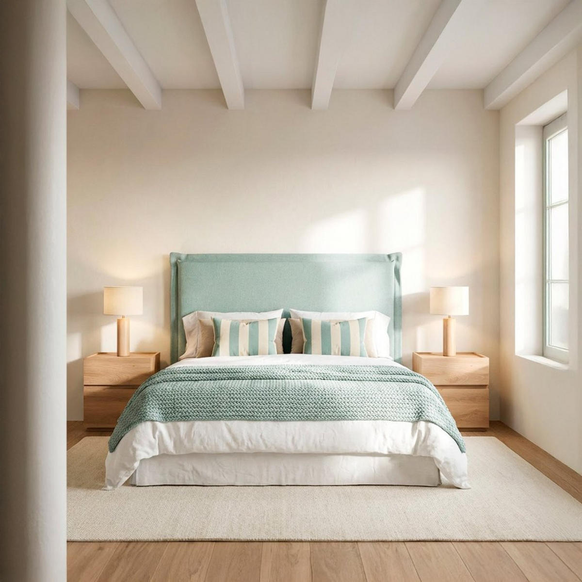 KOPFTEIL DOPPELTES Louise Grün 170 cm x 105 cm - Grün, Textil (170/6cm) - Klast Home