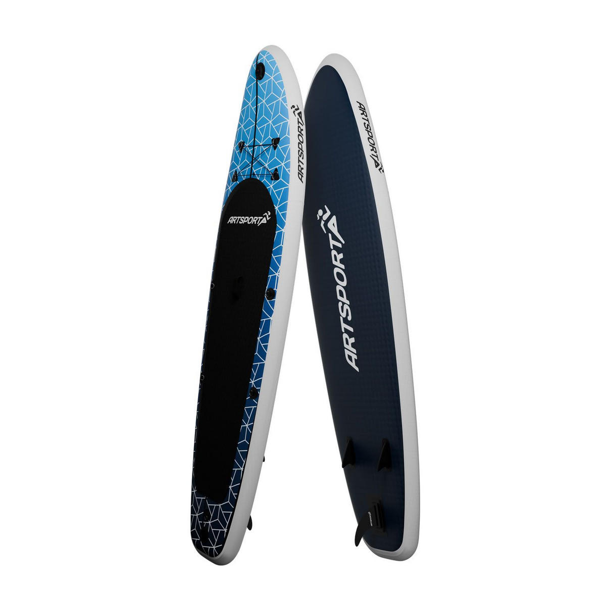 STAND UP Paddle Board Deep Ocean aufblasbar mit Kajak-Set - Blau, Kunststoff (320/77/15cm) - Artsport