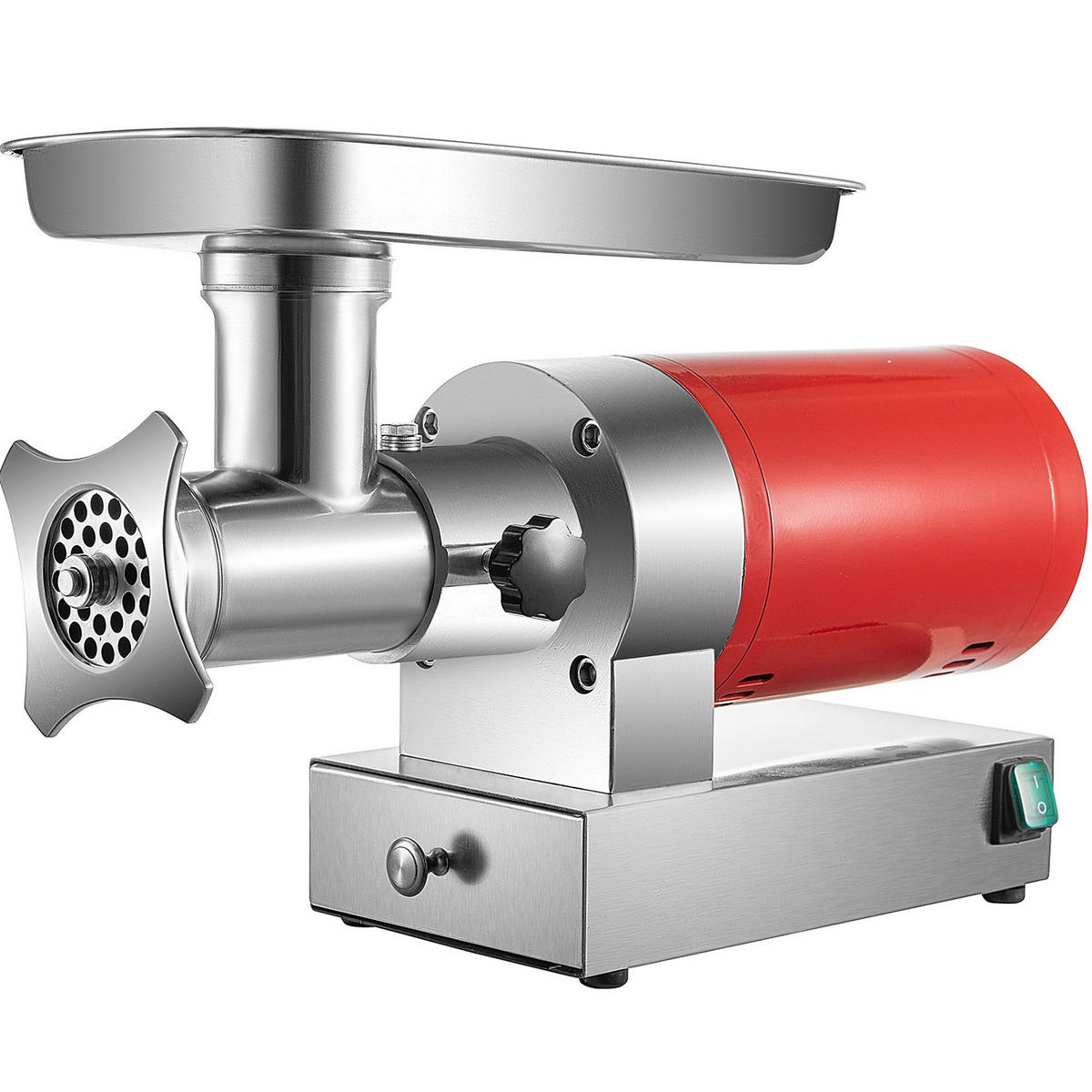 FLEISCHWOLF 800W Edelstahl Rot - Silberfarben, Metall (30.02/43/60.02cm) - Rolipo
