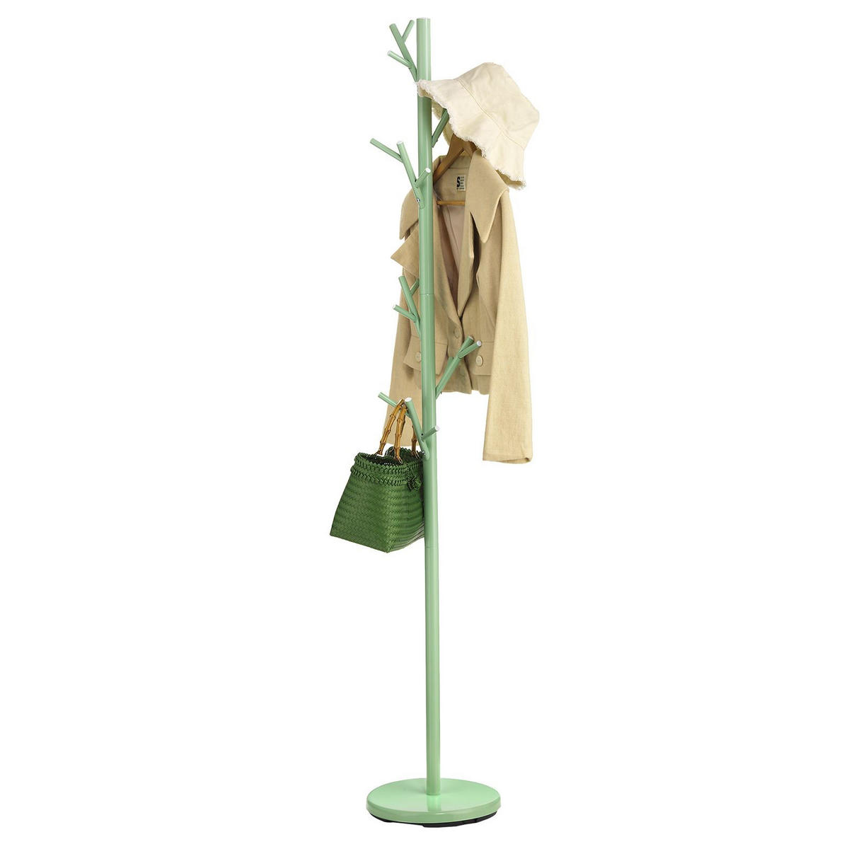 KLEIDERSTÄNDER ZENO - Grün, Metall (30/177/30cm) - IDIMEX