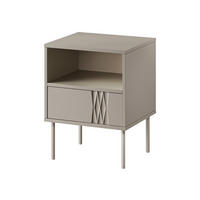 NACHTTISCH-SET Tresse (2 Stück) - Beige, Holzwerkstoff/Metall (44/54/40cm) - MIRJAN24