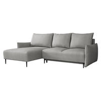 ECKSOFA Santi L - Hellgrau/Schwarz, Holz/Textil (240/160cm) - MIRJAN24