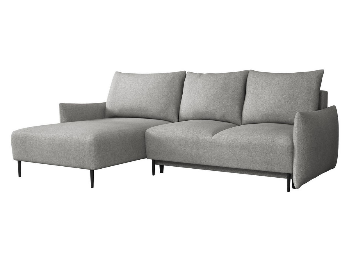ECKSOFA Santi L - Hellgrau/Schwarz, Holz/Textil (240/160cm) - MIRJAN24