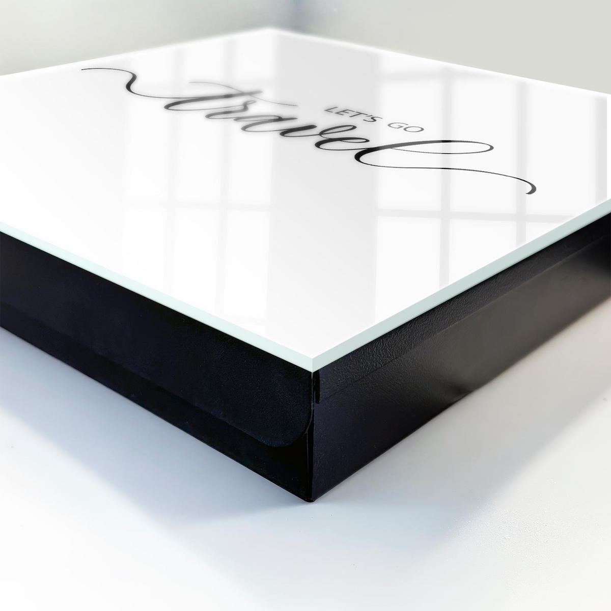 SCHLÜSSELBOX Schwarz 30x30 cm- Türöffnung nach rechts - Traumreise - Multicolor, Metall (30/30/5cm) - TULUP