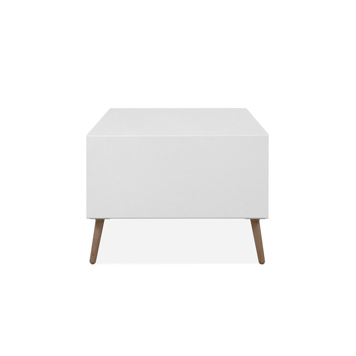 TISCH mit 2 Schubladen und Nischen - Arona - 94/55/40 cm - Weiß/Eiche Artisan, Holzwerkstoff (94/55/40cm) - Calicosy