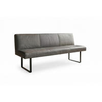 ESSZIMMERBANK ELEEN Anthrazit Leder - Anthrazit, Leder (223/85/69cm) - KAWOLA
