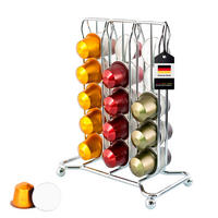 KAPSELSTÄNDER, für Nespresso, verchromt - Chromfarben, Metall (16/20.5/9.5cm) - bremermann