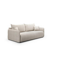 POHOVKA Claudio 3MÍSTNÁ Světle šedá - šedá, dřevo (216/86/105cm) - Petits-meubles