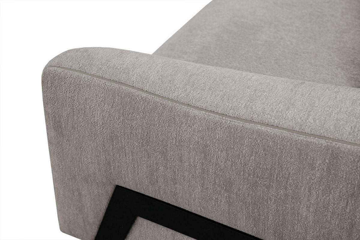 ECKSOFA WINTER 4-Sitzer, taupe - Taupe/Schwarz, Holzwerkstoff/Textil (158/269cm) - Courtois Laville